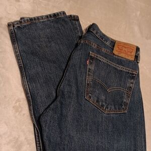 Levi's 505 36x34 Men's Dark Wash Blue Jeans